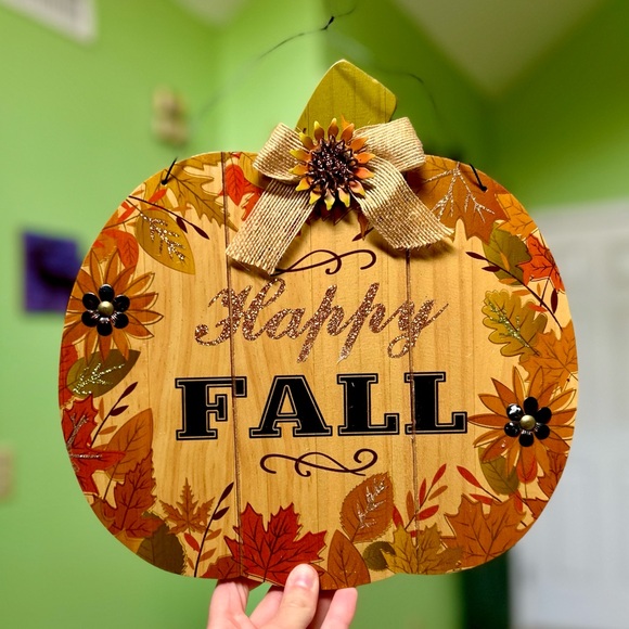 Other - Pumpkin Farmhouse Fall Sunflower Rustic Wall Hanging Home Decor Sign Art